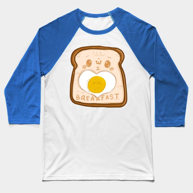 I Heart Breakfast Baseball T-Shirt by Fluffymafi